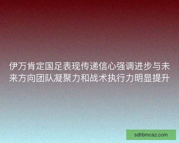 伊万肯定国足表现传递信心强调进步与未来方向团队凝聚力和战术执行力明显提升